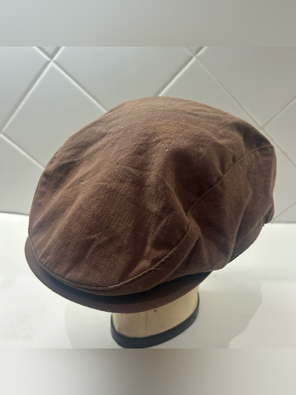 Vintage 80s Adidas Brown Flat Newsboy Cap Hat Size L/XL Hip Hop Gopnik